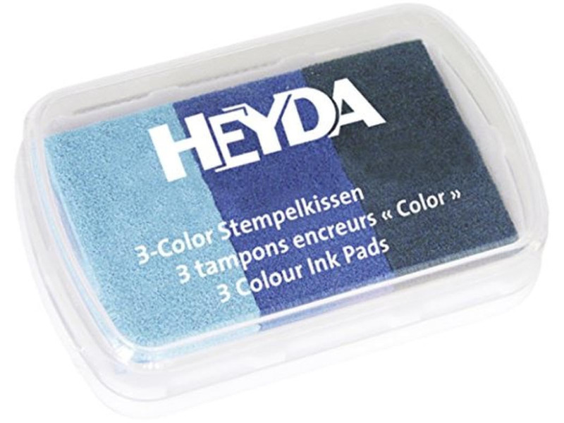 HEYDA Tampons encreurs '3-Color' assortiment de bleu