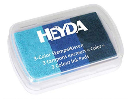 HEYDA Tampons encreurs '3-Color' assortiment de bleu