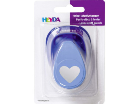 HEYDA Perforatrice à motif 'coeur', grand, couleur: bleu