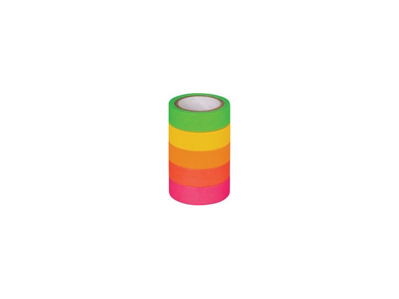 HEYDA Ruban adhésif décoratif 'Arc-en-ciel fluo',scintillant