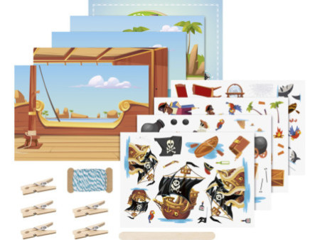 HEYDA Set de cartes transferts rub-on 'Pirate'
