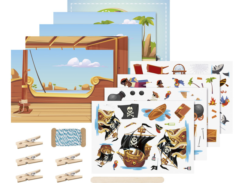 HEYDA Set de cartes transferts rub-on 'Pirate'