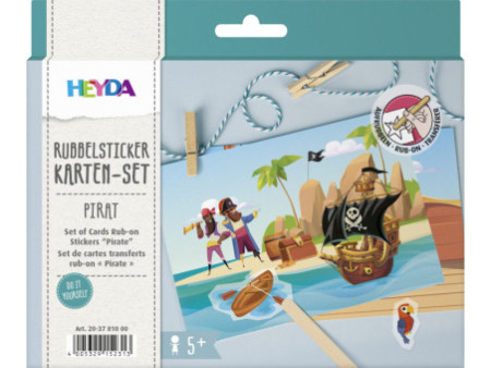 HEYDA Set de cartes transferts rub-on 'Pirate'