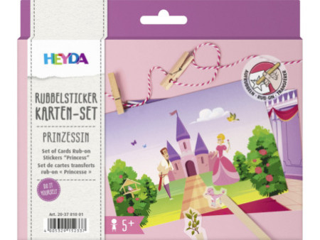 HEYDA Set de cartes transferts rub-on 'Princesse'