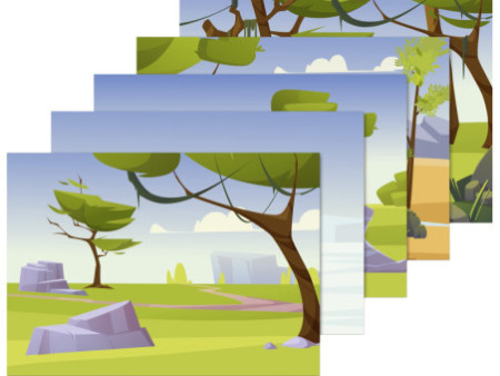 HEYDA Set de cartes transferts rub-on 'Animaux du zoo'