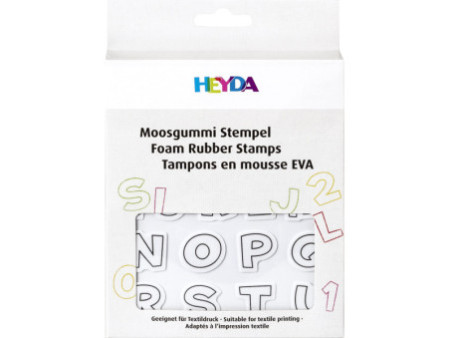 HEYDA Set tampons caoutchouc mousse 'lettres & chiffres', I