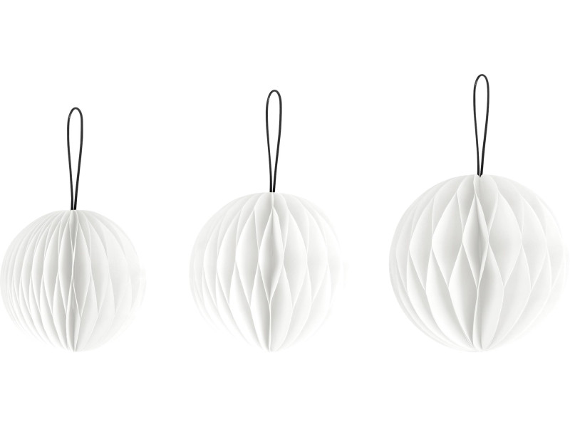 HEYDA Set décoration 'Balle en nid d'abeille', blanc