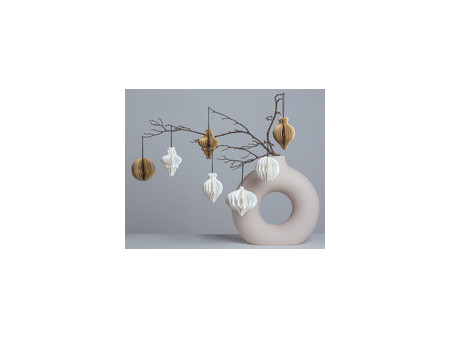HEYDA Set décoration 'Balle en nid d'abeille', vert foncé