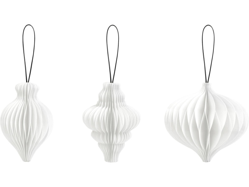 HEYDA Set décoration 'Goutte en nid d'abeille', blanc