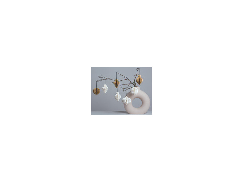 HEYDA Set décoration 'Goutte en nid d'abeille', vert