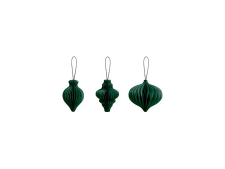 HEYDA Set décoration 'Goutte en nid d'abeille', vert
