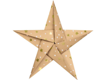 HEYDA Set de feuilles de papier à plier 'Etoiles or'