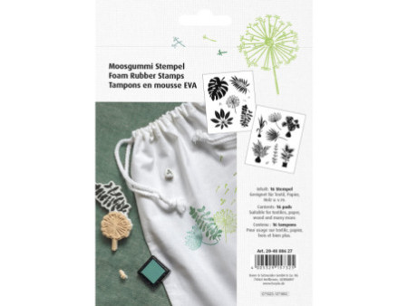 HEYDA Set tampons caoutchouc mousse 'feuilles'