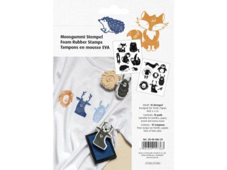 HEYDA Set tampons caoutchouc mousse 'animaux'