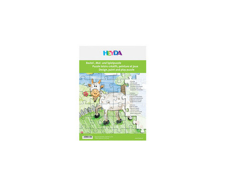HEYDA Puzzle vierge, 48 pièces, 210 x 297 mm, blanc