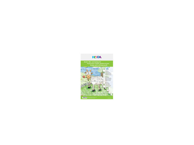 HEYDA Puzzle vierge, 48 pièces, 210 x 297 mm, blanc