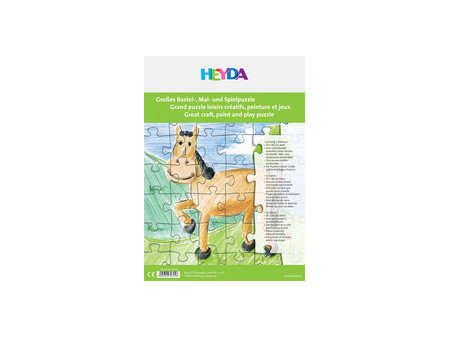 HEYDA Puzzle vierge, 12 pièces, 350 x 500 mm, blanc