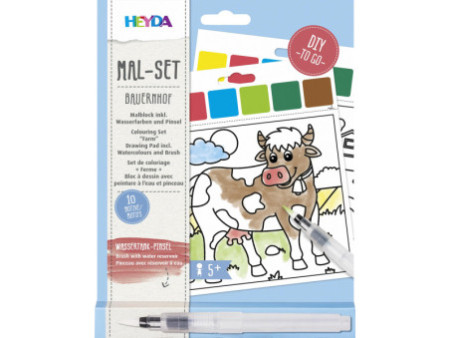 HEYDA Kit d'aquarelles 'Ferme', 10 motifs