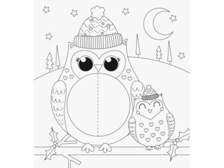 HEYDA Kit de coloriage 3D 'Animaux de l'hiver', 15 pièces