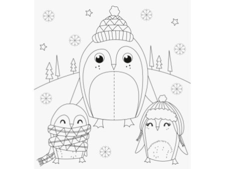 HEYDA Kit de coloriage 3D 'Animaux de l'hiver', 15 pièces