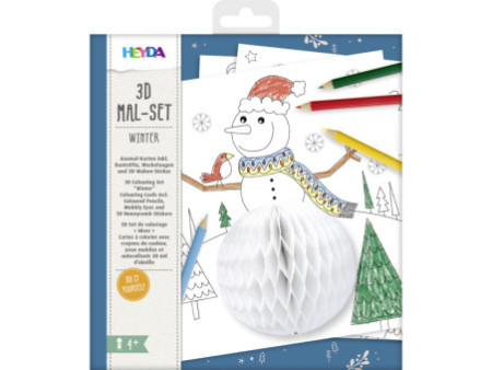 HEYDA Kit de coloriage 3D 'Hiver', 15 pièces
