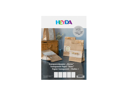 HEYDA Set de papier transparent de Noël 'Étoiles'