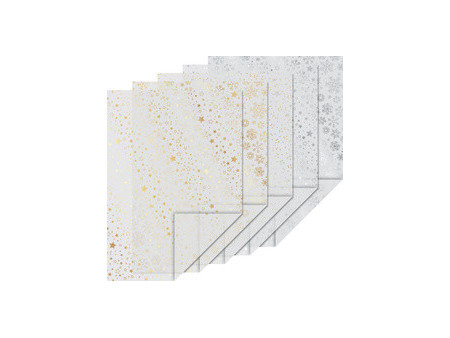 HEYDA Set de papier transparent de Noël 'Étoiles'
