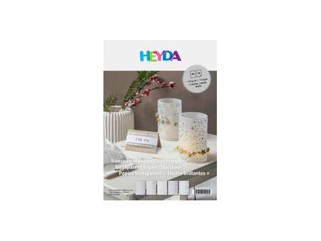 HEYDA Set de papier transparent de Noël 'Étoiles'