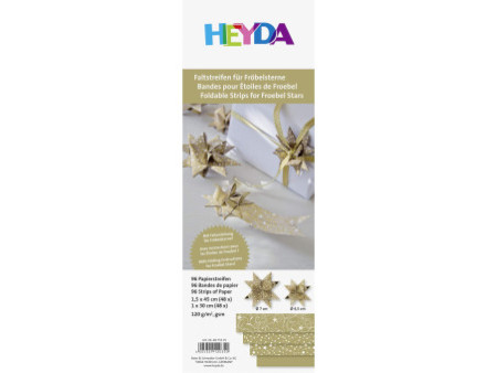 HEYDA Bande de papier à plier pour mini-étoiles, or
