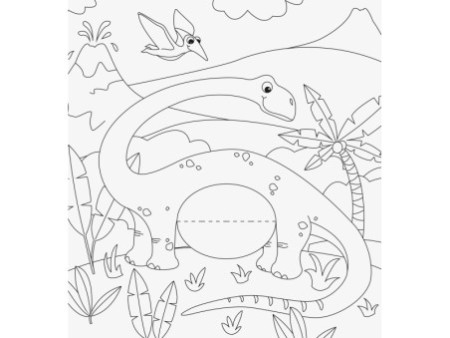 HEYDA Kit de coloriage 3D 'Dinosaure', 15 pièces