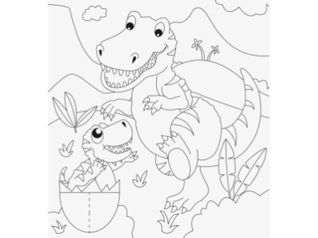 HEYDA Kit de coloriage 3D 'Dinosaure', 15 pièces