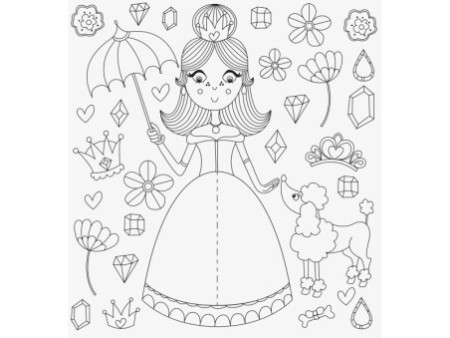 HEYDA Kit de coloriage 3D 'Princesse', 15 pièces