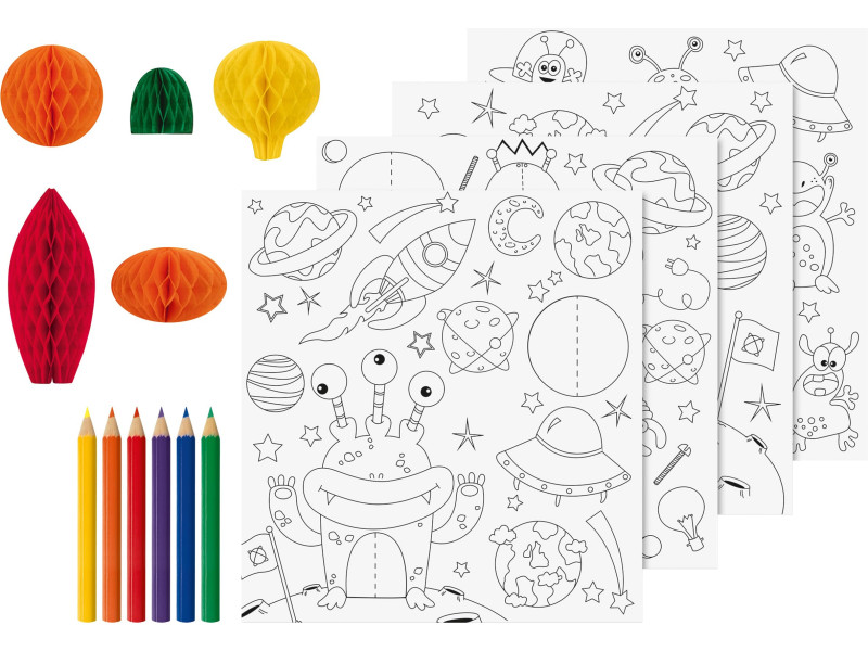HEYDA Kit de coloriage 3D 'Cosmos', 15 pièces