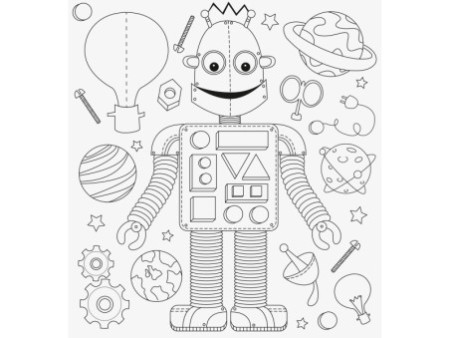 HEYDA Kit de coloriage 3D 'Cosmos', 15 pièces