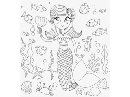 HEYDA Kit de coloriage 3D 'Fonds marins', 15 pièces