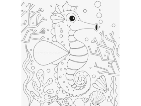 HEYDA Kit de coloriage 3D 'Fonds marins', 15 pièces