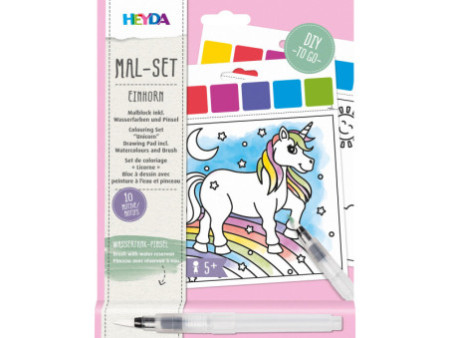 HEYDA Kit d'aquarelles 'Licorne', 10 motifs