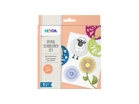 HEYDA Kit de pochoirs spirales, 5 pièces