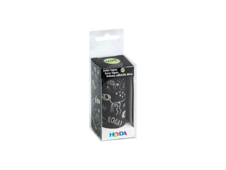HEYDA Ruban adhésif décoratif Glow in the dark, présentoir