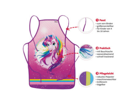 ROTH Tablier de peinture 'Licorne', poche frontale