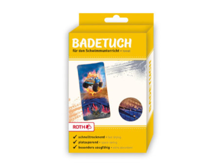 ROTH Serviette de bain pour enfants 'Monstertruck Fire'
