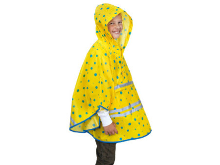 ROTH Poncho de pluie enfants ReflActions 'Roar', jaune/bleu