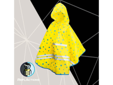ROTH Poncho de pluie enfants ReflActions 'Roar', jaune/bleu