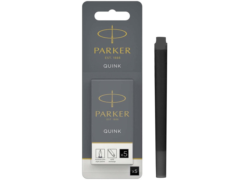 PARKER Cartouche d'encre longue QUINK, en blister, noir