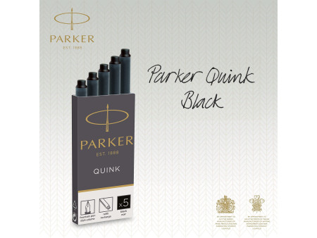 PARKER Cartouche d'encre longue QUINK, en blister, noir