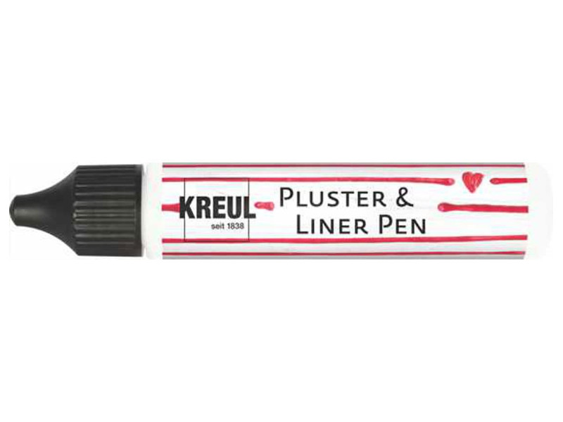 KREUL Pluster & Liner Pen, 29 ml, blanc