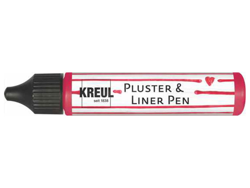 KREUL Pluster & Liner Pen, 29 ml, rouge rubis