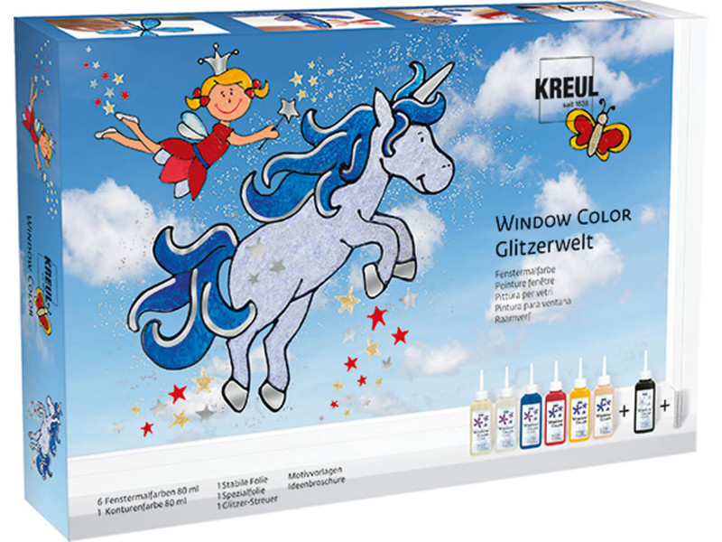 KREUL Window Color, kit monde pailleté