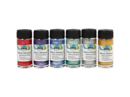 KREUL Peinture à marbrer 'Magic Marble', set de peintures