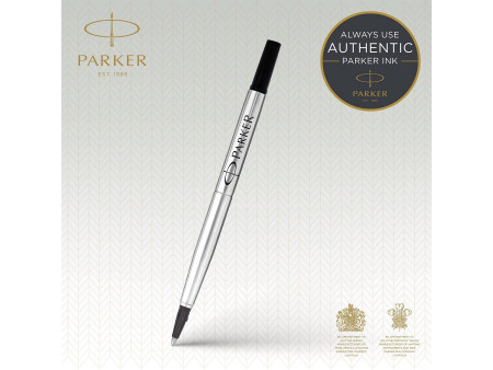 PARKER Recharge pour rollerball QUINK, 0,7 mm, blister, noir